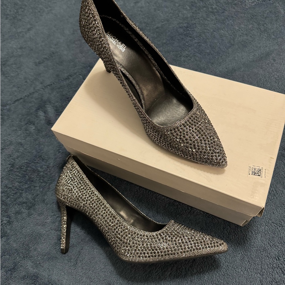 Michael Kors Sparkling Silver Heels